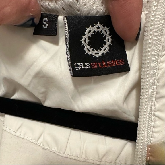 GSUS SINDUSTRIES Lined Windbreaker Full Zip Hoodie Watercolor Colorful Blur S - Picture 8 of 12